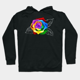 Rainbow rose bud ( Rainbow roses ) Hoodie